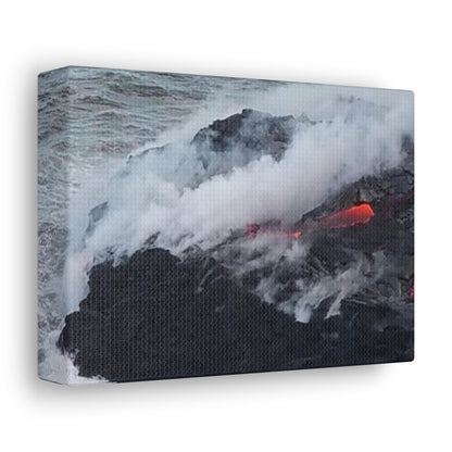 Kilauea Volcano Ocean Entry Canvas Gallery Wraps Wall Art
