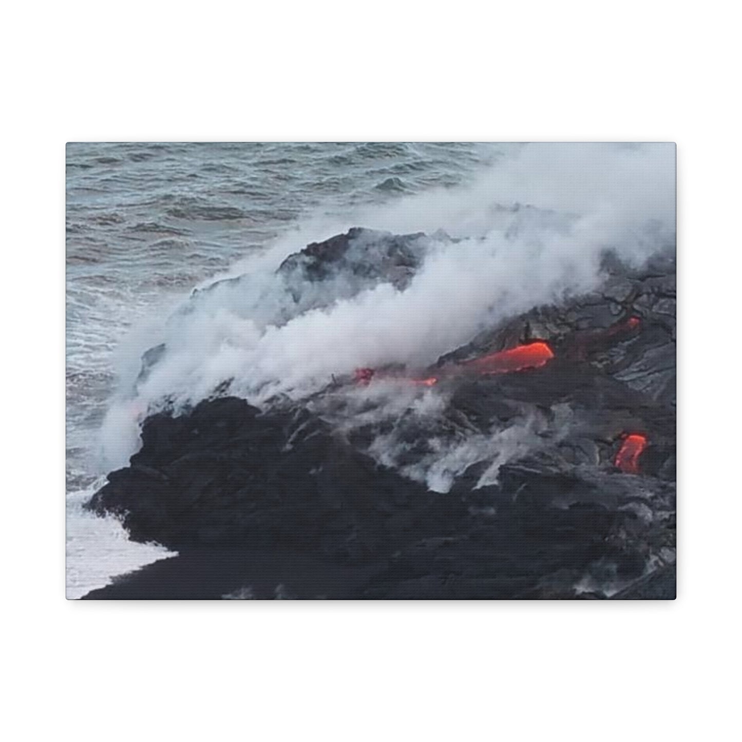 Kilauea Volcano Ocean Entry Canvas Gallery Wraps Wall Art
